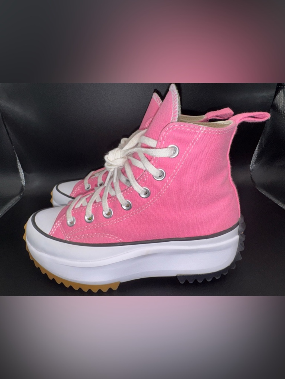 Pink Converse Run Star Hike Platform High Top Sneakers fits size 7 -Women’s 6 - Picture 3 of 16